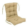 thumbnail image 1 of 18-inch by 38-inch Spun Polyester Solid Outdoor Tufted Chair Cushion, 1 of 3