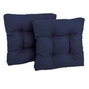 19-inch Squared Spun Polyester Tufted Dining Chair Cushion Set of Two