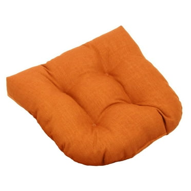 Blazing Needles 19-inch U-Shaped Outdoor Spun Polyester Tufted Dining Chair Cushion