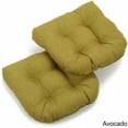 thumbnail image 1 of 19-inch U-Shaped Outdoor Spun Polyester Tufted Dining Chair Cushion (Set of 2)-Color:Avocado, 1 of 1