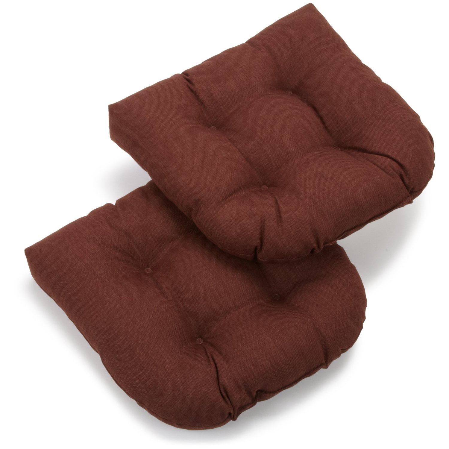 19-inch U-Shaped Outdoor Spun Polyester Tufted Dining Chair Cushion (Set of 2)-Color:Cocoa