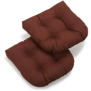 19-inch U-Shaped Outdoor Spun Polyester Tufted Dining Chair Cushion (Set of 2)-Color:Cocoa