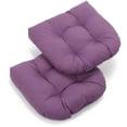 thumbnail image 1 of Blazing Needles  19 in. U-Shaped Twill Tufted Dining Chair Cushions, Grape - Set of 2, 1 of 2