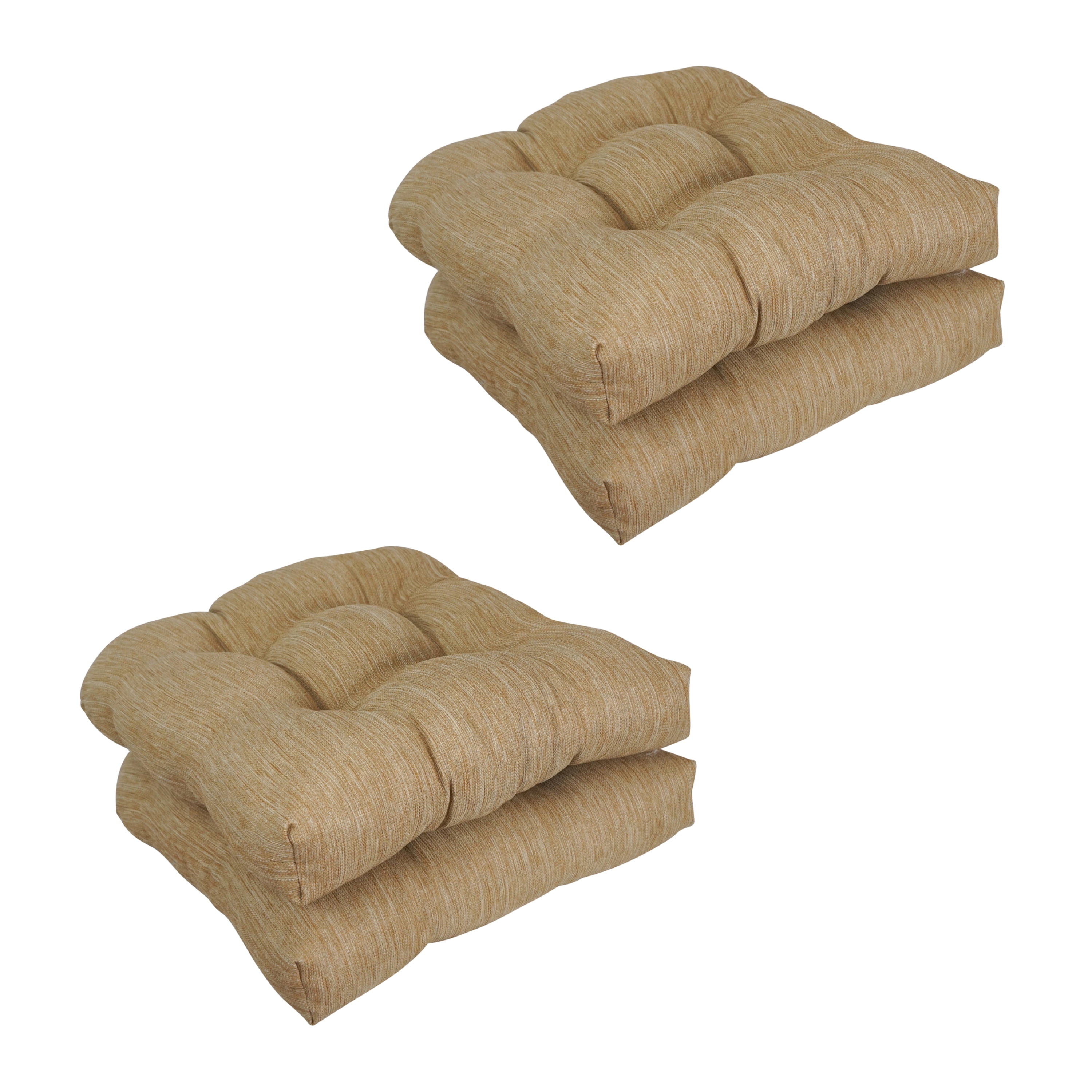 19-inch Premium Olefin Outdoor Chair Cushions (Set of 4) - Kissell Wheat