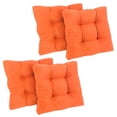 thumbnail image 1 of 19-inch Squared Microsuede Tufted Dining Chair Cushion (Set of Four) - Tangerine Dream, 1 of 5