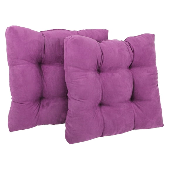 Blazing Needles 19-inch Square Microsuede Chair Cushion (Set of 1, 2, or 4) - 19 x 19 Ultra Violet Set of 2 Rocking Chair, Dining