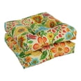 thumbnail image 1 of Blazing Needles Outdoor 19-inch Square Chair Cushion, 19" x 19", Gregoire Chamomile 4 Count, 1 of 5