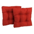 thumbnail image 1 of 19-inch Squared Spun Polyester Tufted Dining Chair Cushion (Set of Two) - Papprika, 1 of 1