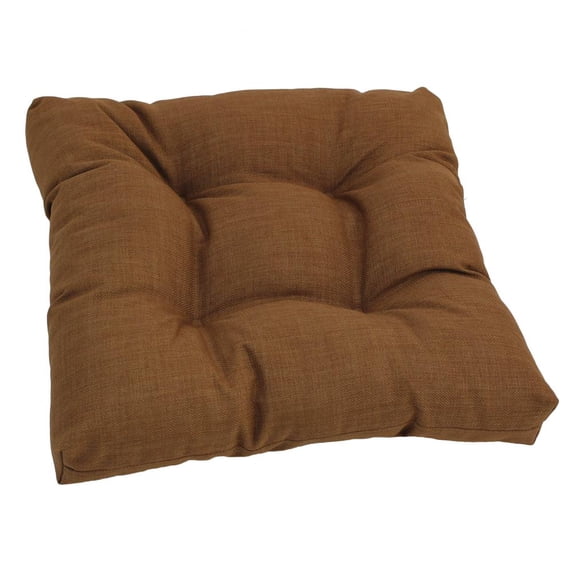 19-inch Squared Spun Polyester Tufted Dining Chair Cushion - Mocha