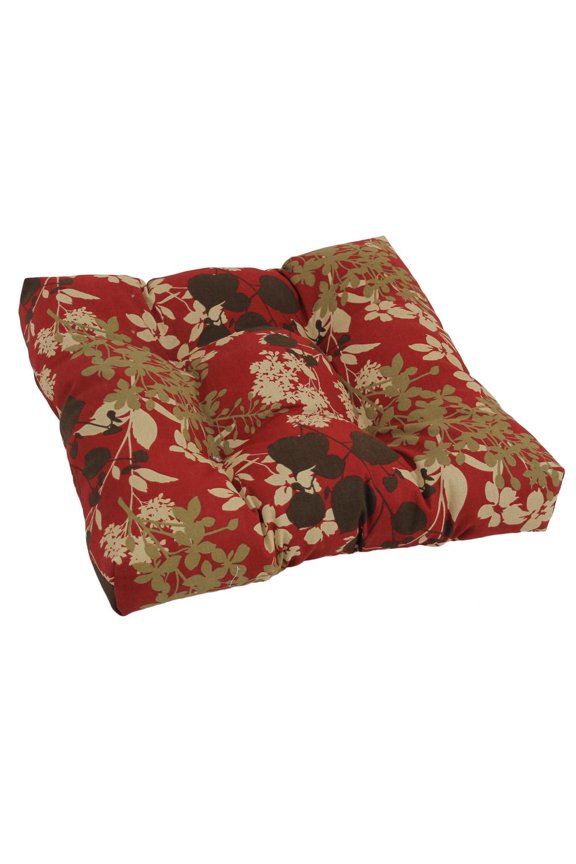 19-inch Squared Spun Polyester Tufted Dining Chair Cushion - Montfleuri Sangria