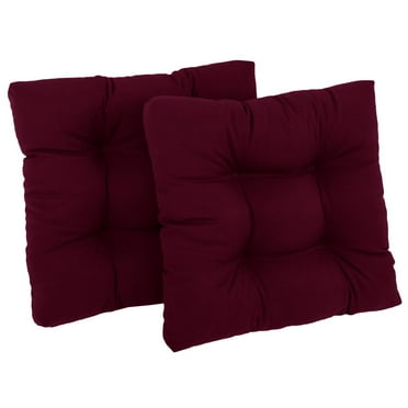 Blazing Needles 19-inch Squared Twill Tufted Dining Chair Cushions (Set of 2)  94005-2CH-TW-BG
