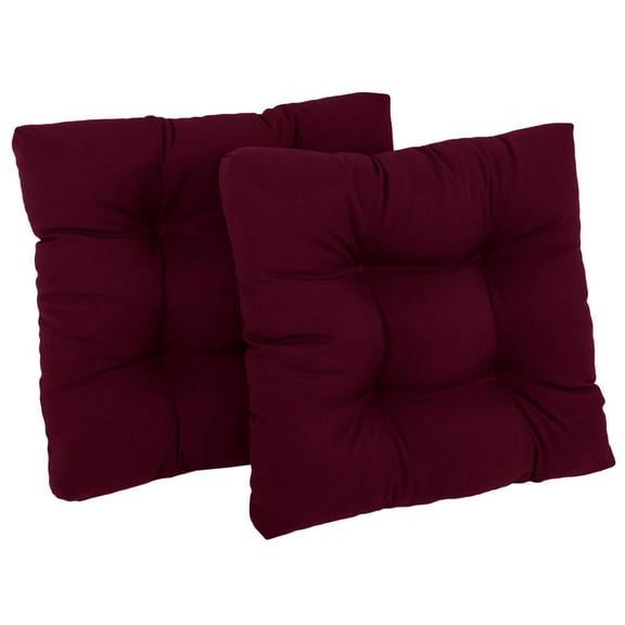 Blazing Needles 19-inch Squared Twill Tufted Dining Chair Cushions (Set of 2)  94005-2CH-TW-BG