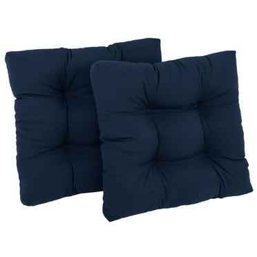 Blazing Needles 19-inch Squared Twill Tufted Dining Chair Cushions (Set of 2)  94005-2CH-TW-NV