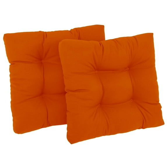 19-inch Squared Twill Tufted Dining Chair Cushions (Set of 2) 94005-2CH-TW-TD