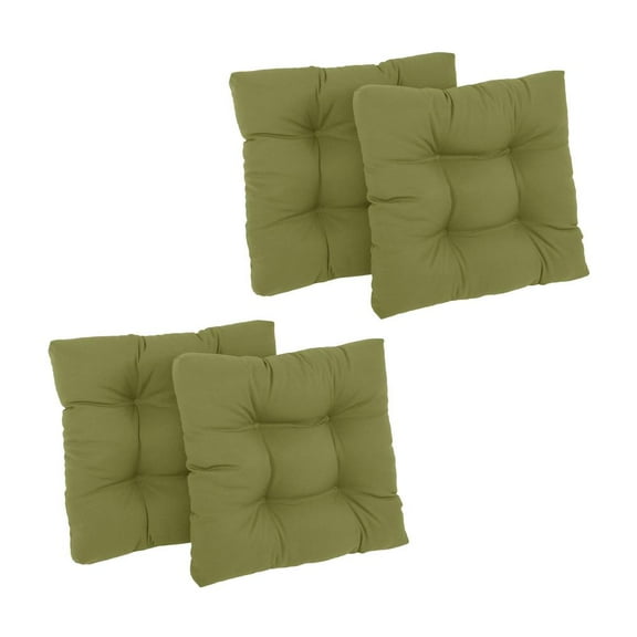 Blazing Needles 19-inch Squared Twill Tufted Dining Chair Cushions (Set of 4)  94005-4CH-TW-SG