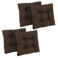 thumbnail image 1 of 19-inch Squared Twill Tufted Dining Chair Cushion (Set of Four) - Chocolate, 1 of 5