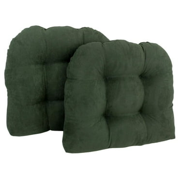 Blazing Needles 19-inch U-Shaped Micro Suede Tufted Dining Chair Cushion (Set of 2)