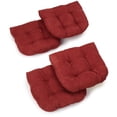 thumbnail image 1 of 19-inch U-Shaped Micro Suede Tufted Dining Chair Cushions (Set of 4) - Red Wine, 1 of 5