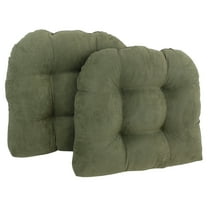 Blazing Needles  19-inch U-Shaped Microsuede Chair Cushion (Set of 2) Sage
