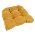 thumbnail image 1 of Blazing Needles 19-inch U-Shaped Microsuede Chair Cushion (Set of 1, 2, or 4) Lemon Single, 1 of 5