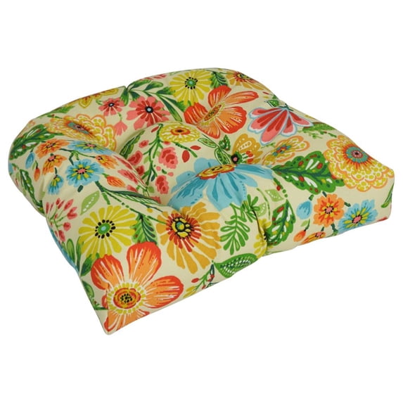 19-inch U-Shaped Patterned Spun Polyester Tufted Dining Chair Cushion 93184-1CH-REO-60