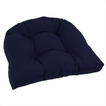 Blazing Needles 19-inch U-Shaped Twill Tufted Dining Chair Cushion  93184-1CH-TW-NV