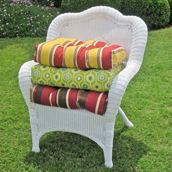 Blazing Needles 19 x 19 in. Outdoor Wicker Chair Cushion
