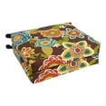 thumbnail image 1 of Blazing Needles 93454-2CH-REO-50 20 x 19 in. Patterned Outdoor Spun Polyester Chair Cushions, Annie Chocolate - Set of 2, 1 of 2