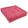 thumbnail image 1 of 20-inch Square Corded Floor Pillow with Button Tufts, 1 of 7