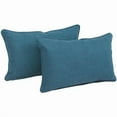 thumbnail image 1 of Blazing Needles 20-inch by 12-inch Indoor/Outdoor Lumbar Accent Throw Pillow (Set of 2) Sea Blue, 1 of 5