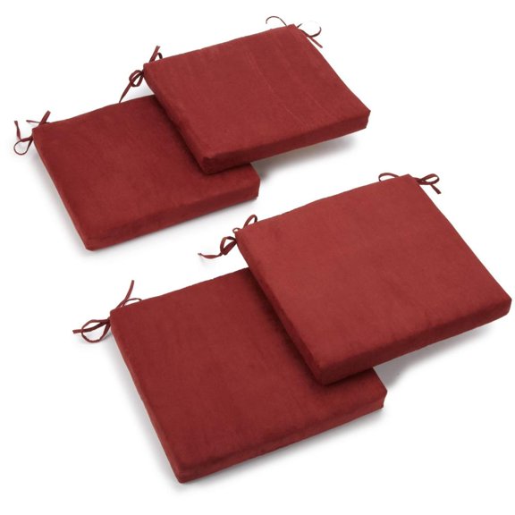 20-inch by 19-inch Polyester Chair Cushion (Set of Four) - Red Wine