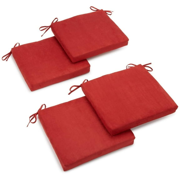 Blazing Needles 20-inch by 19-inch Polyester Chair Cushion (Set of Four)