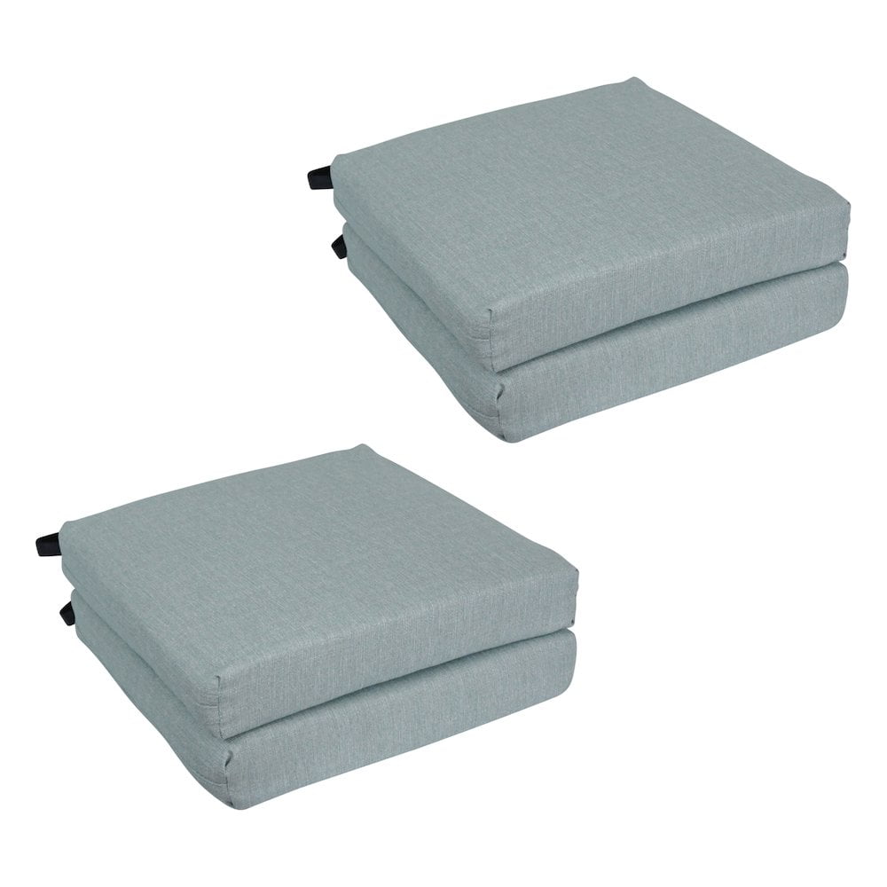 Blazing Needles 20-inch by 19-inch Premium Olefin Outdoor Chair Cushions (Set of 4)