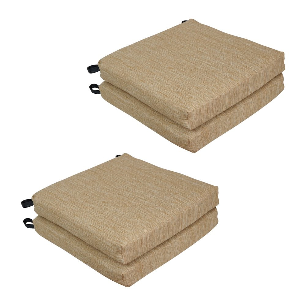 Blazing Needles 20-inch by 19-inch Premium Olefin Outdoor Chair Cushions (Set of 4)