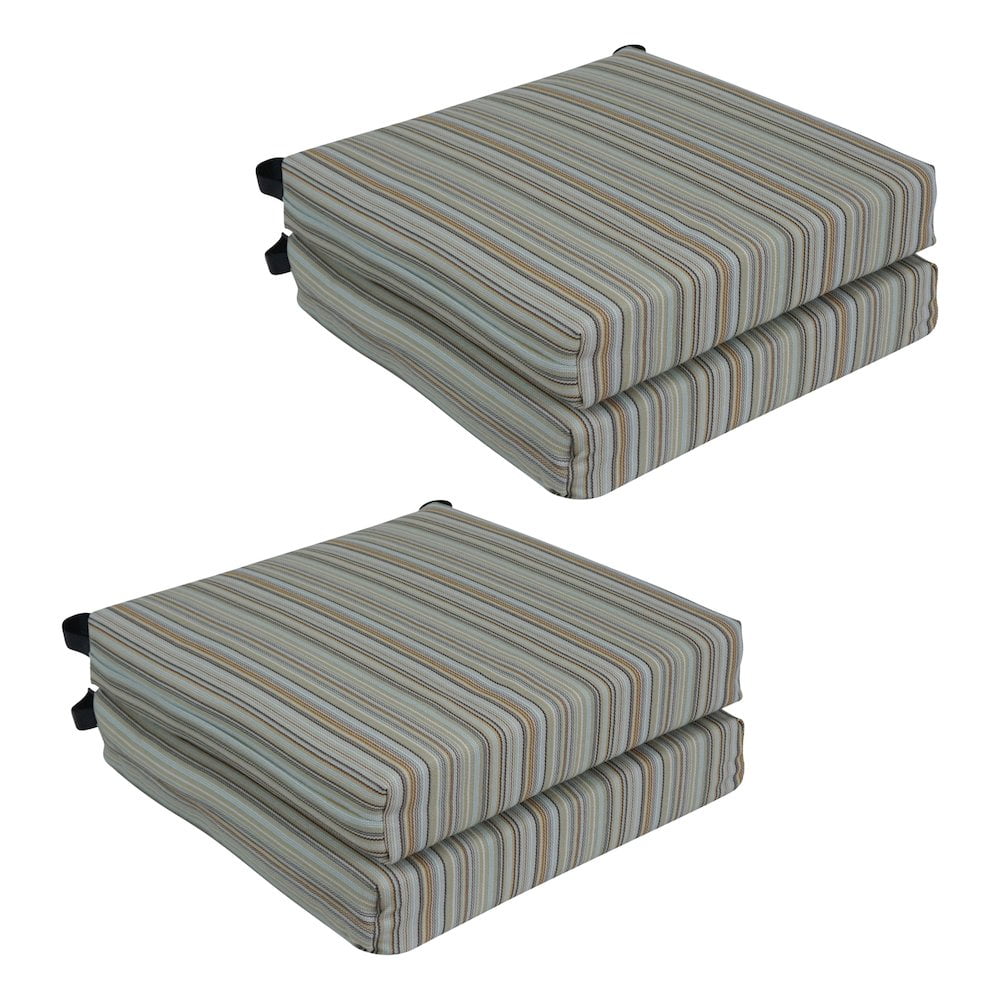 Blazing Needles 20-inch by 19-inch Premium Olefin Outdoor Chair Cushions (Set of 4)