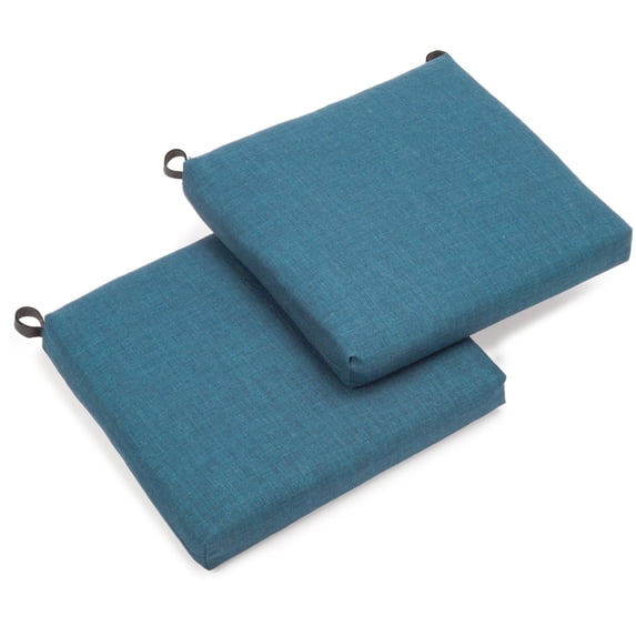Blazing Needles 20-inch by 19-inch Outdoor Chair Cushions (Set of 2) - 20 x 19 Sea Blue