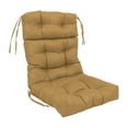 thumbnail image 1 of 20-inch by 42-inch Spun Polyester Solid Outdoor Tufted Chair Cushion Brown-Color, 1 of 3