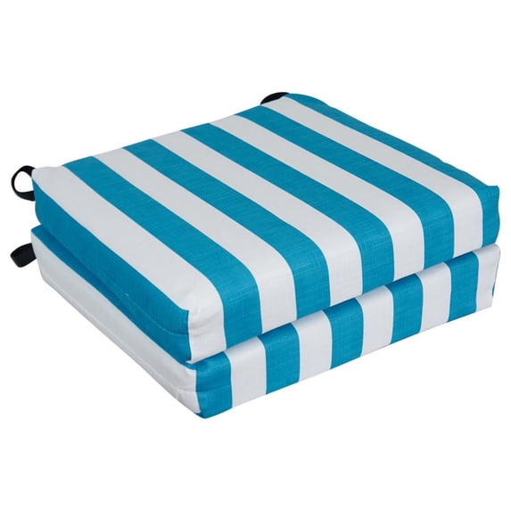 20-inch by 19-inch Patterned Outdoor Chair Cushions (Set of 2) 93454-2CH-OD-211