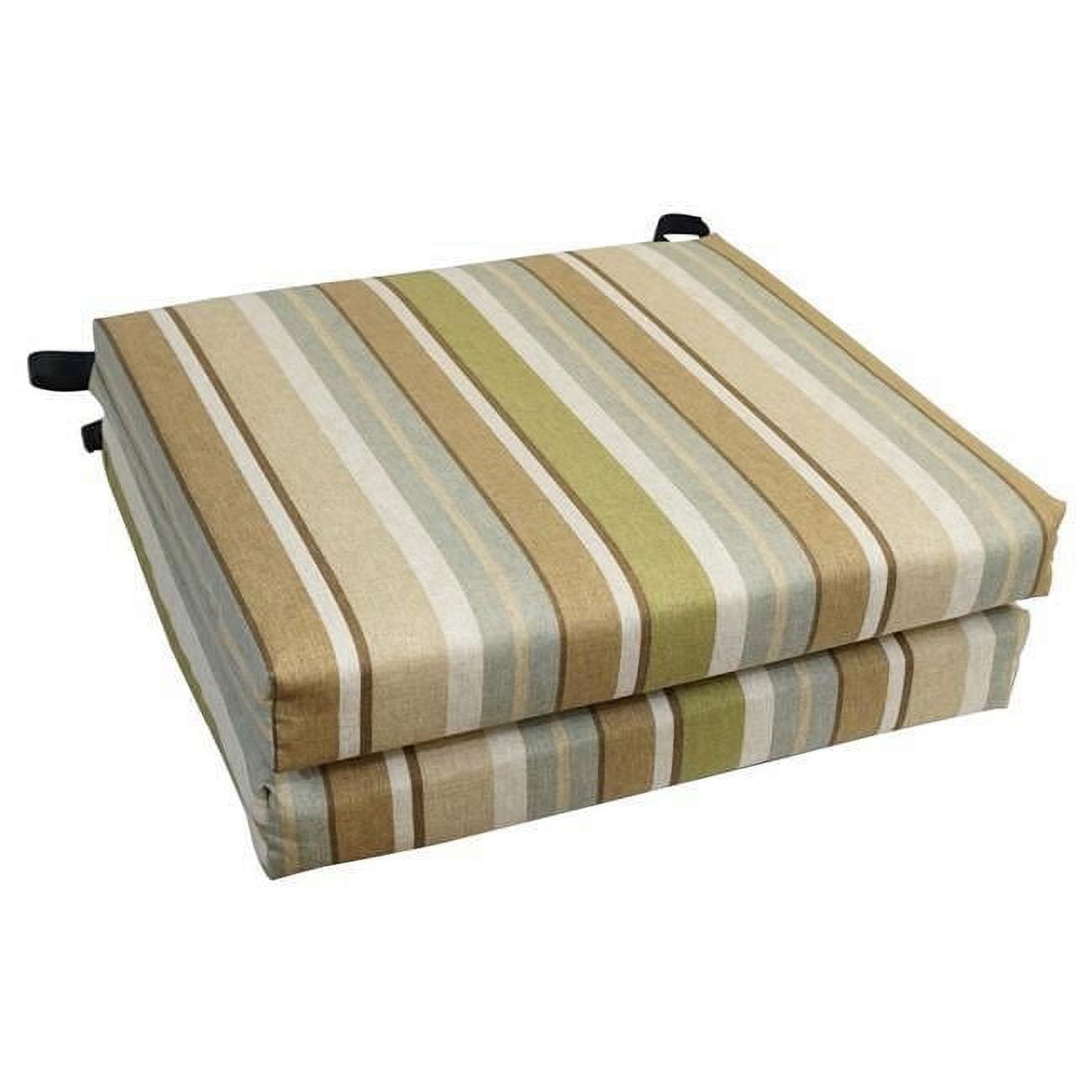 20-inch by 19-inch Patterned Outdoor Chair Cushions (Set of 2) 93454-2CH-OD-177