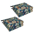 thumbnail image 1 of Blazing Needles 93454-4CH-REO-64 20 x 19 in. Patterned Outdoor Spun Polyester Chair Cushions, Telfair Peacock - Set of 4, 1 of 2