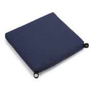 Blazing Needles  20 x 19 in. Solid Outdoor Spun Polyester Chair Cushion, Azul