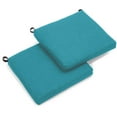 thumbnail image 1 of Blazing Needles 20-inch by 19-inch Spun Polyester Chair Cushion (Set of Two)-Color:Aqua Blue, 1 of 3