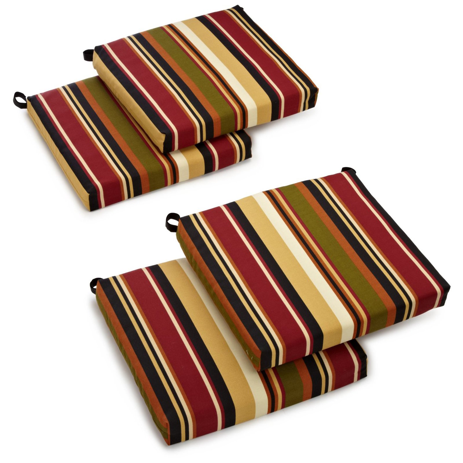 Blazing Needles 20 x 19 in. Solid Outdoor Spun Polyester Chair Cushions Aqua Blue Set of 4 Walmart