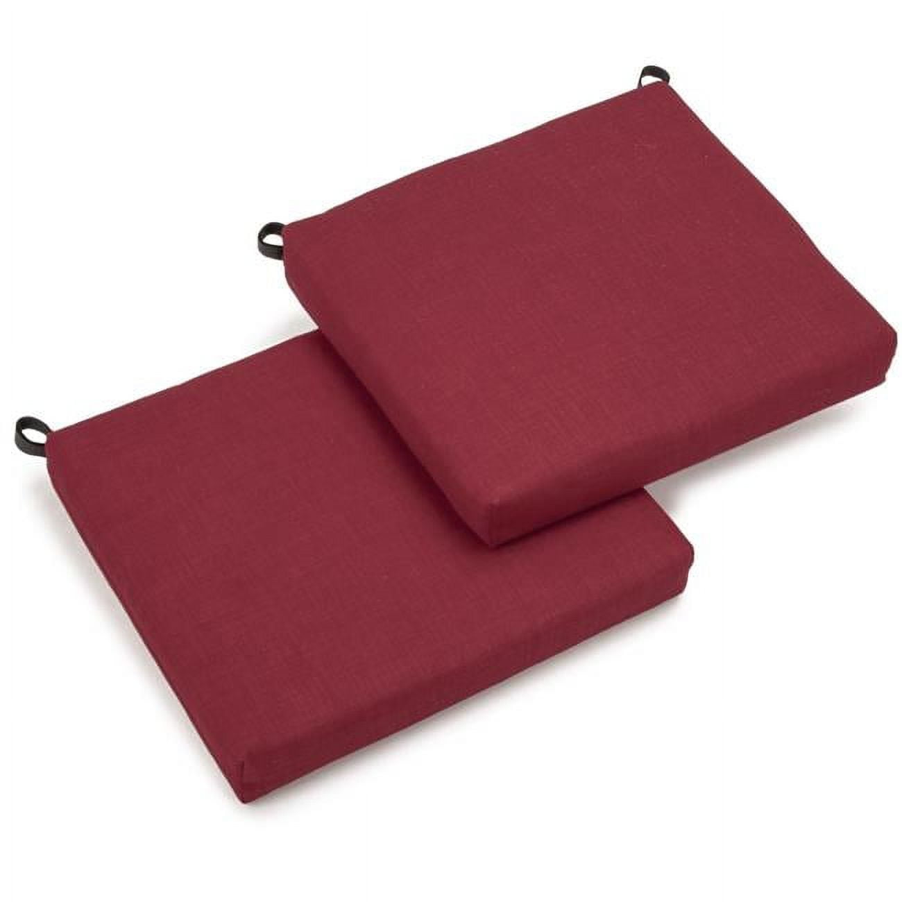 Blazing Needles 20 x 19 in. Solid Outdoor Spun Polyester Chair Cushions