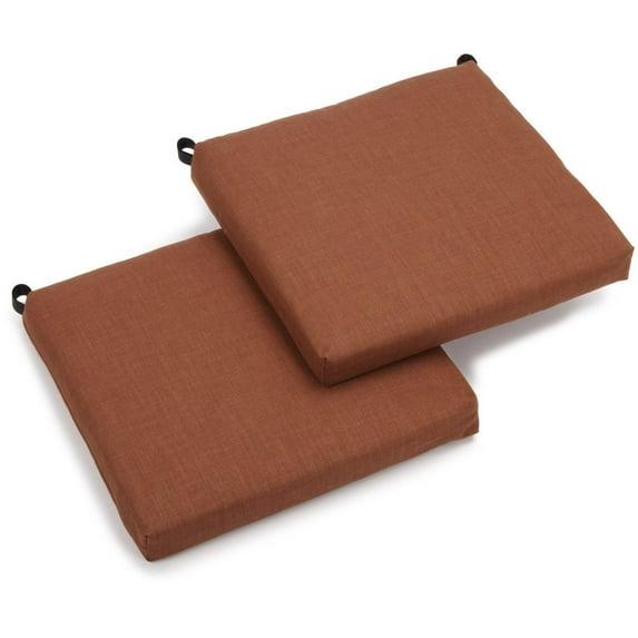 20-inch by 19-inch Spun Polyester Chair Cushion (Set of Two)-Color:Mocha