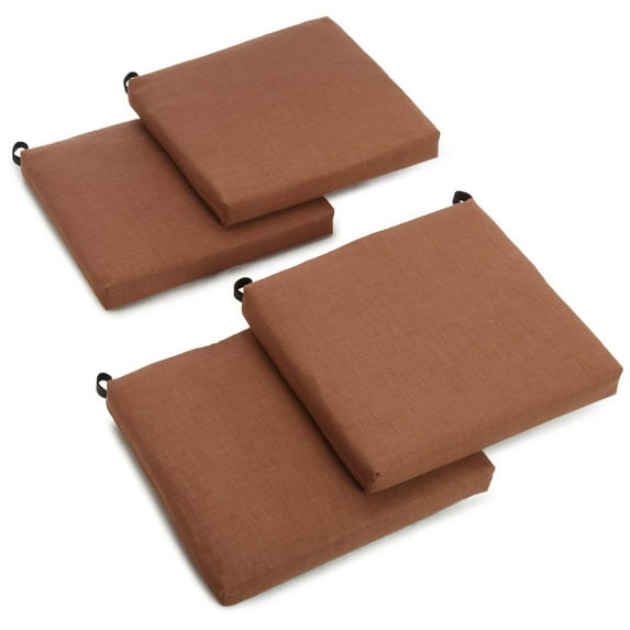 20-inch by 19-inch Spun Polyester Chair Cushion (Set of Four)-Color:Mocha