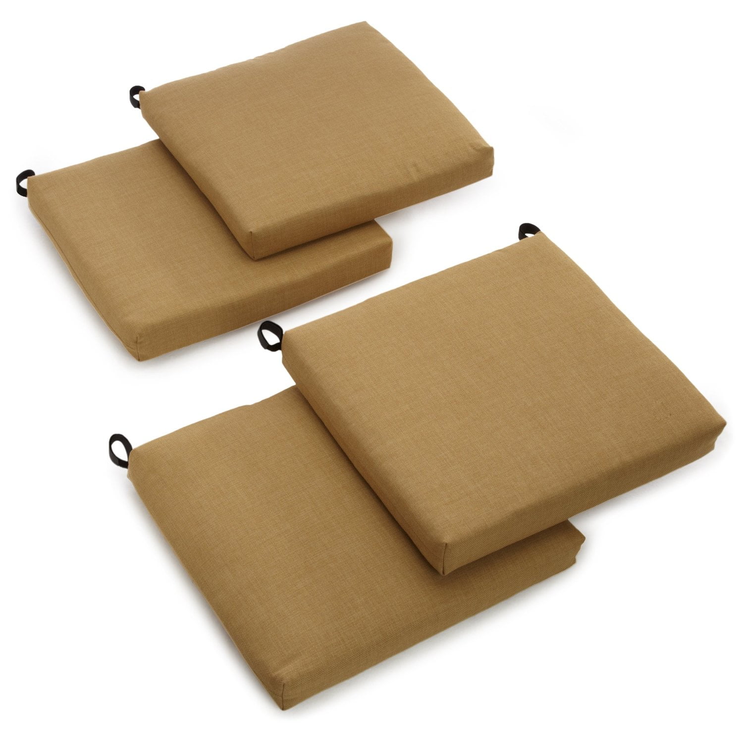 Blazing Needles 20 x 19 in. Solid Outdoor Spun Polyester Chair Cushions