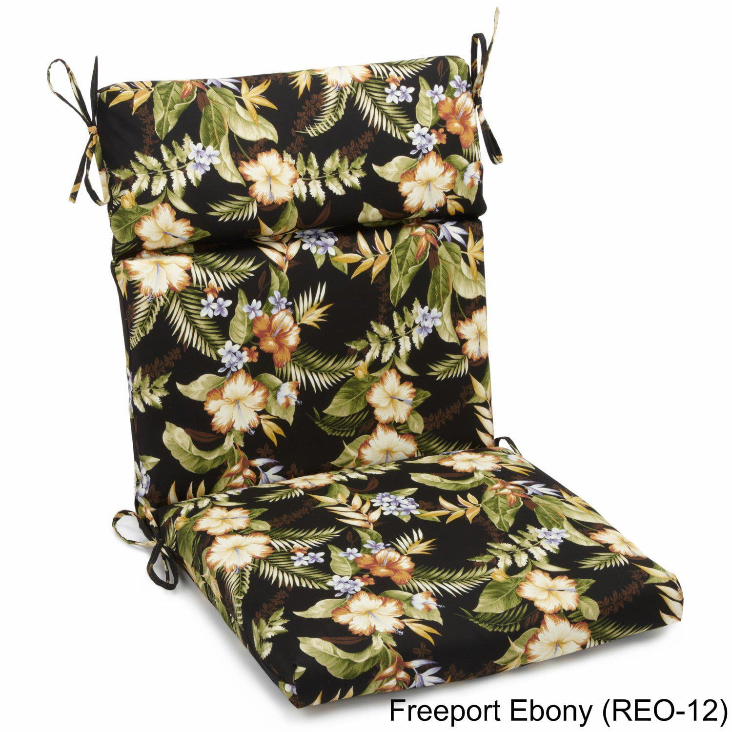 Multicolor Floral High Back Outdoor Chair Cushion
