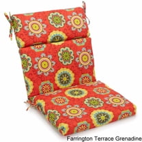 Blazing Needles 22-inch by 45-inch Polyester Patterned Outdoor Seat/ Back Chair Cushion