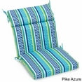thumbnail image 1 of Blazing Needles 22-inch by 45-inch Three-section Outdoor Seat/Back Chair Cushion Pike Azure 49 x 22, 1 of 1